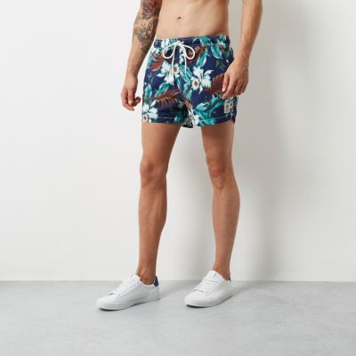 Blue Franklin & Marshall floral swim shorts